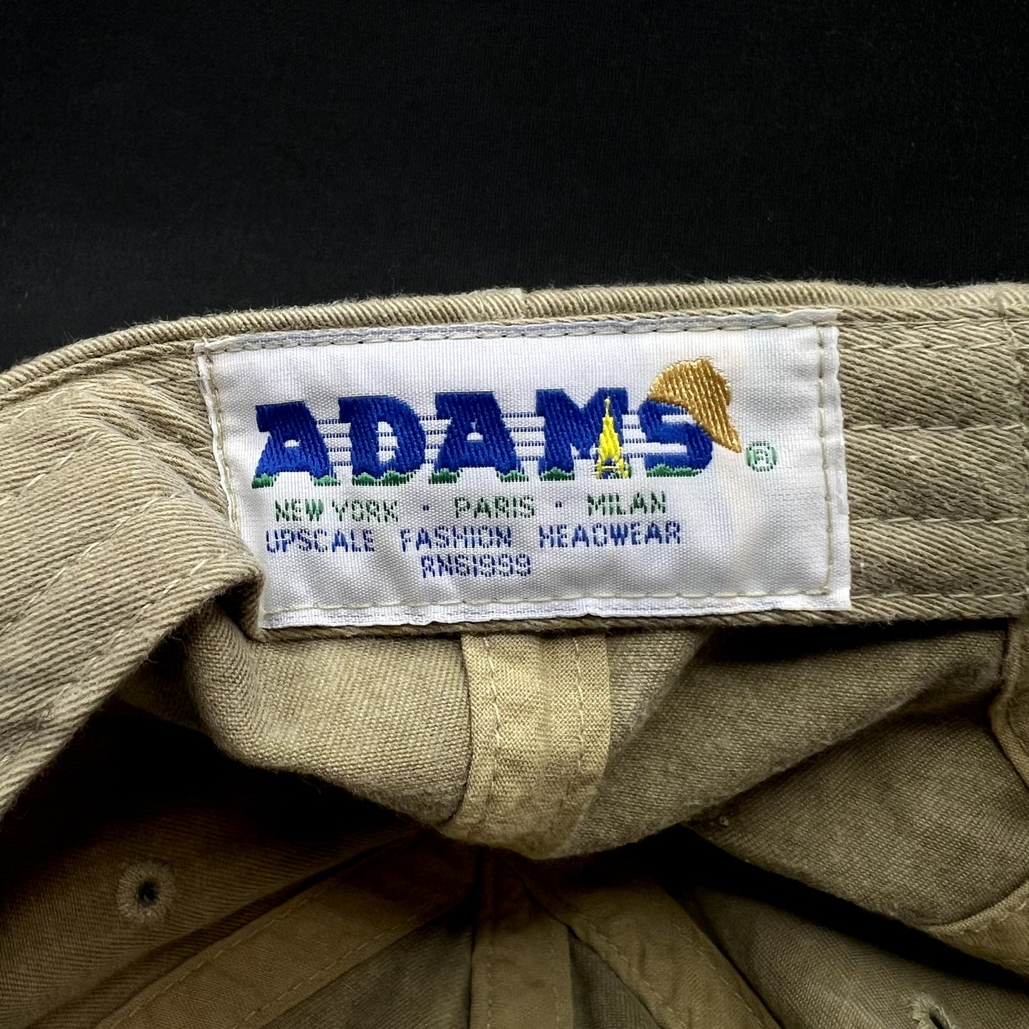 Vintage Alix & Hans Aspen Colorado Leather Strapback Adams Hat