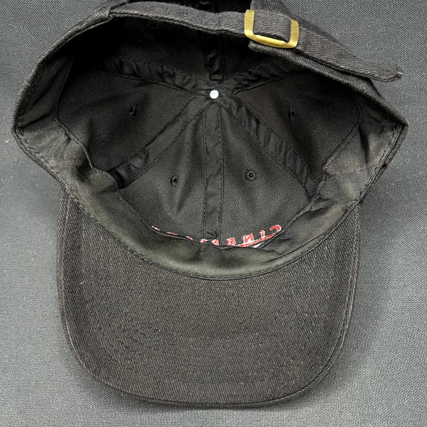 Vintage Cinemark Crew Strapback Hat The Best Seat In Town Black Red