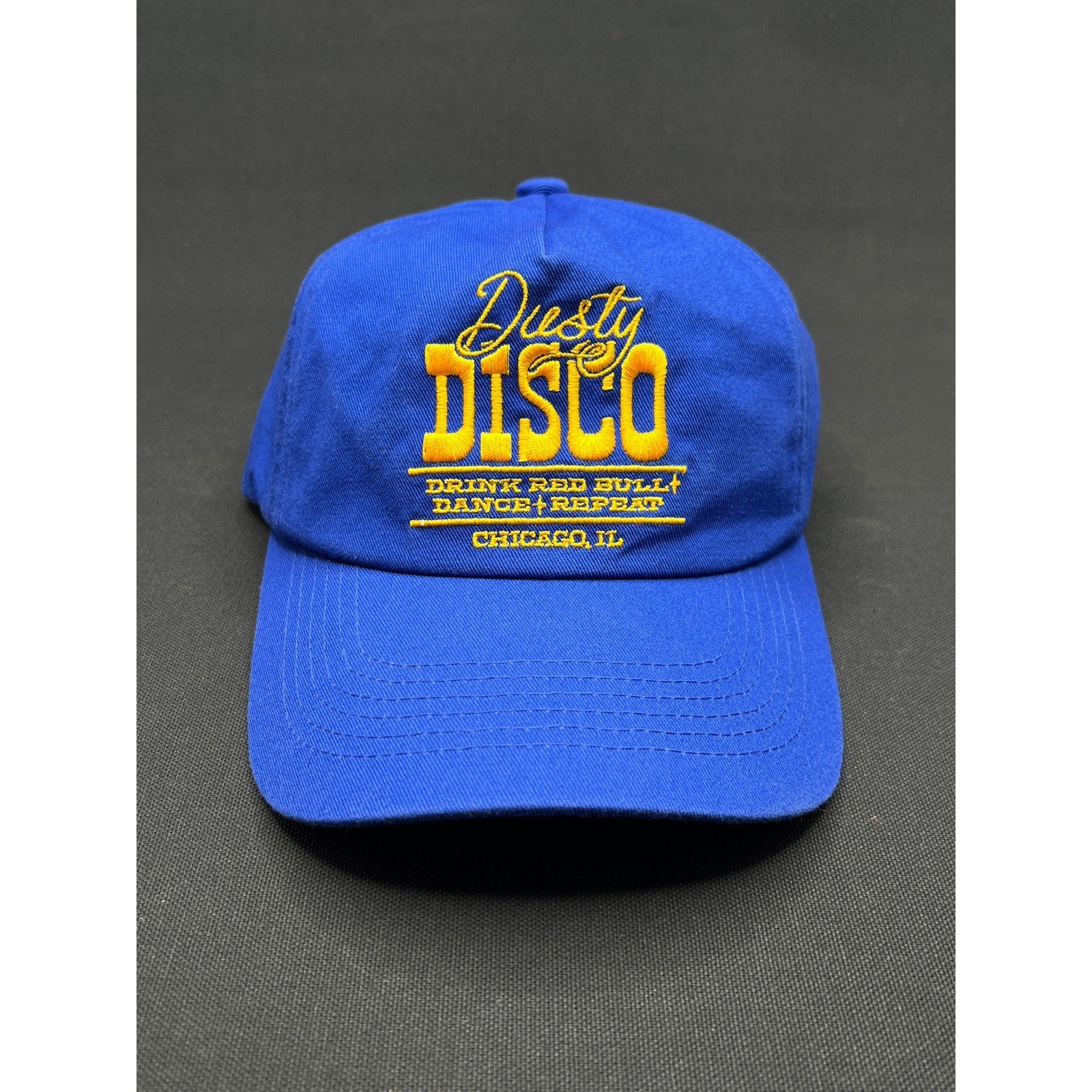 Vintage Dusty Disco Chicago Illinois Blue & Yellow Snapback Hat