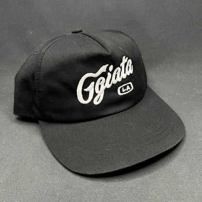 Ggiata LA Snapback Hat Black Script Logo Yupoong Cap