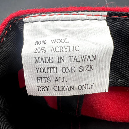 YOUTH Vintage FAO Schwarz Strapback Hat Wool Red Black