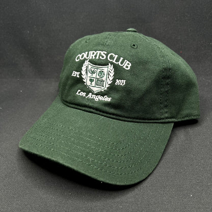 Courts Club Los Angeles Strapback Hat Green Tennis Club Crest USA Made