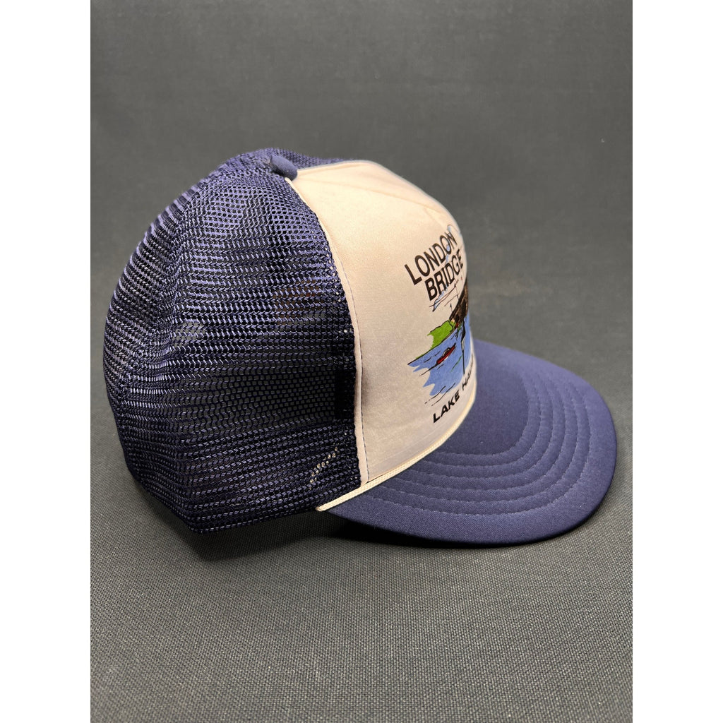 Vintage 80s London Bridge Lake Havasu City AZ Trucker Hat Foam Snapback Trucker