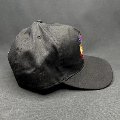 Vintage 90s Six Flags Thrill Seeker Snapback Hat Black USA