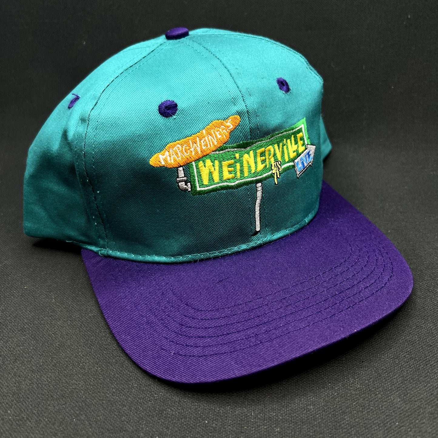 Vintage Marc Weiner Weinerville Boney Snapback Hat Nickelodeon 90s