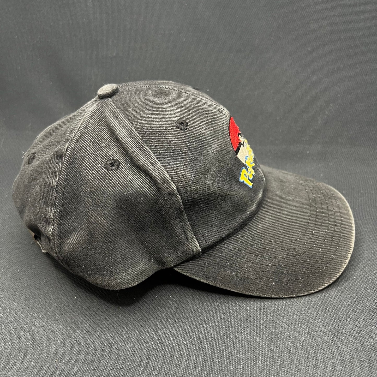 Vintage Pokémon Poké Ball Logo Strapback Hat Black Nintendo