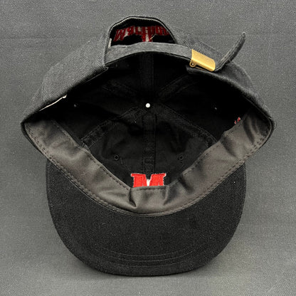 Vintage Marlboro Red “M” Strapback Hat Black Tobacco Promo Cap