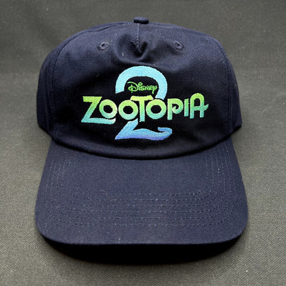 Disney Zootopia 2 Movie Promo Strapback Hat Navy Embroidered Cap