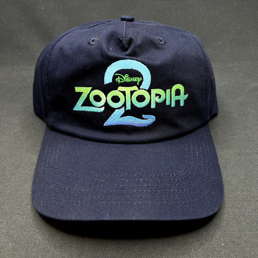Disney Zootopia 2 Movie Promo Strapback Hat Navy Embroidered Cap