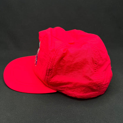 Vintage 1993 Aspen Air Show Snapback Hat Neon Red Jets Cap USA