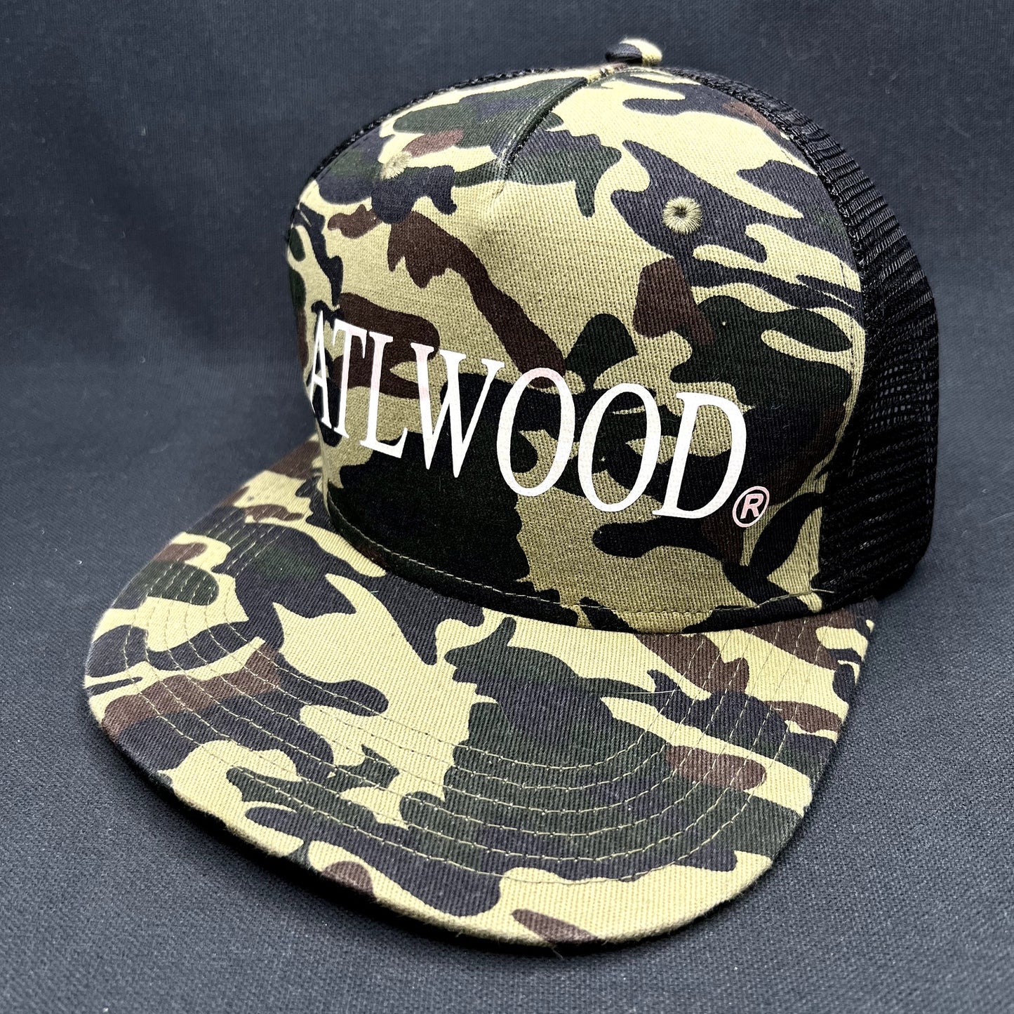 ATLWOOD Camo Mesh Trucker SnapBack Hat Streetwear Skate Style