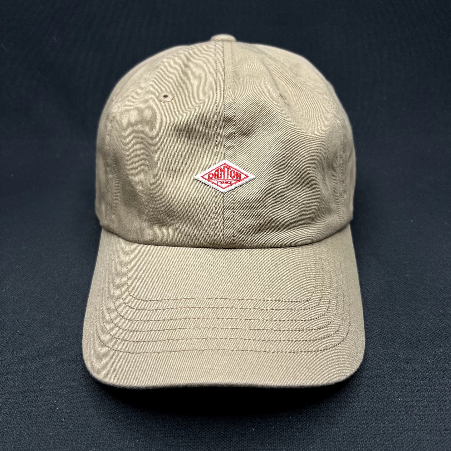 Danton Cotton Twill Strapback Hat Khaki Minimalist Logo Cap Japan Workwear