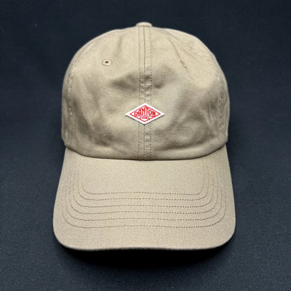 Danton Cotton Twill Strapback Hat Khaki Minimalist Logo Cap Japan Workwear