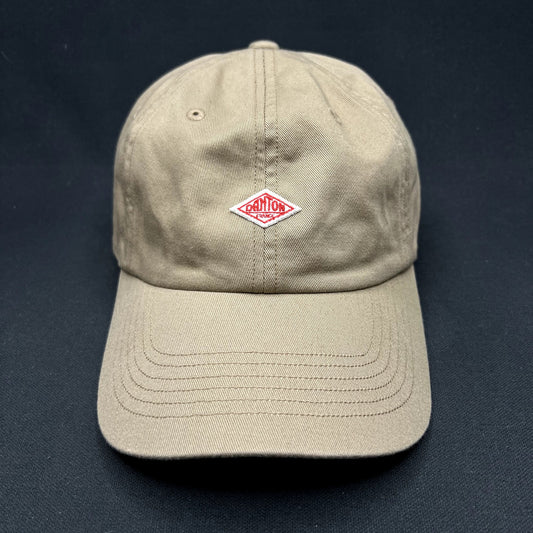 Danton Cotton Twill Strapback Hat Khaki Minimalist Logo Cap Japan Workwear