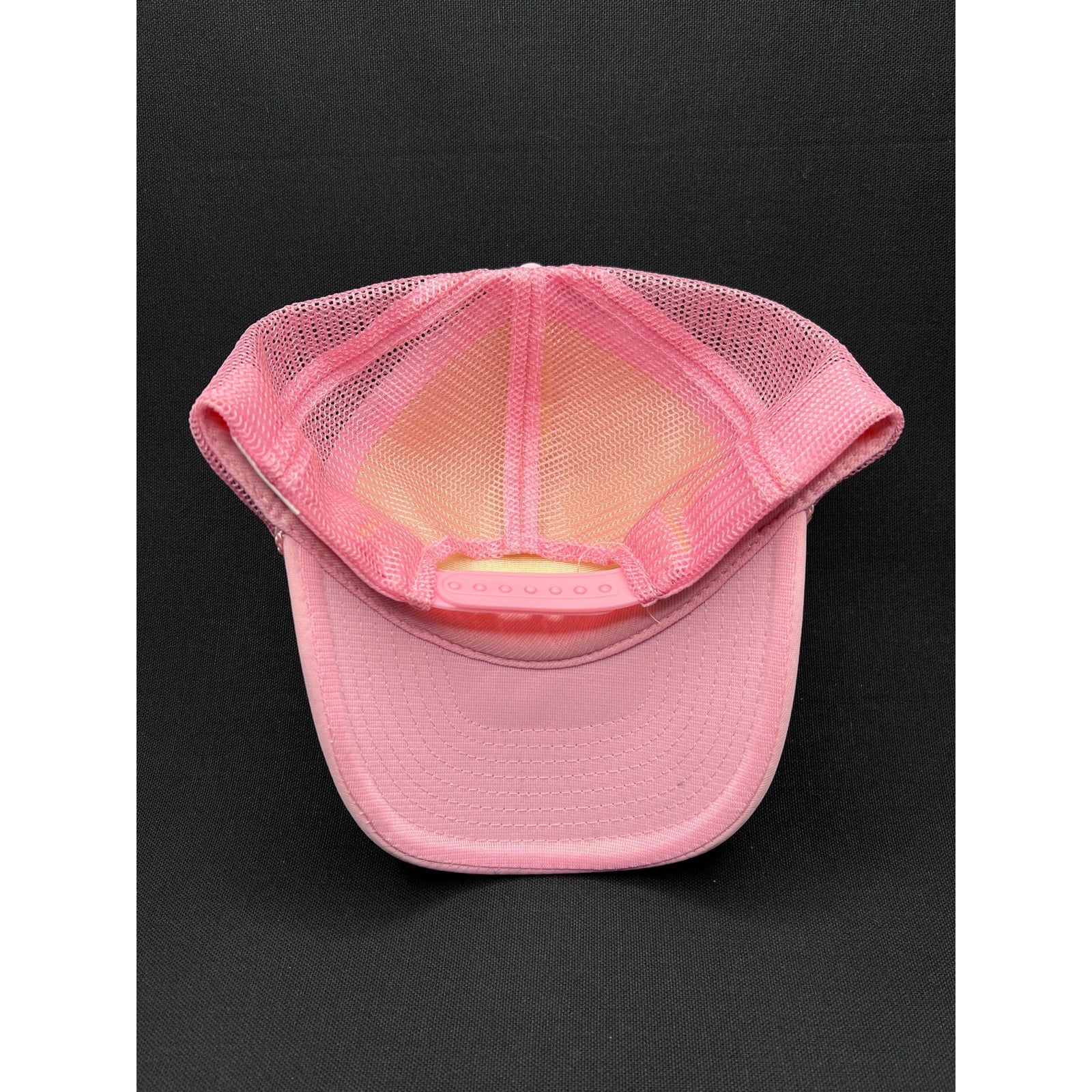 Vintage Rockstar Energy Drink Trucker Hat – Pink Mesh Foam Snapback Made In USA