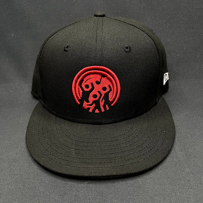 Background Vibez DJ Sets New Era 9FIFTY Snapback Hat Black Red