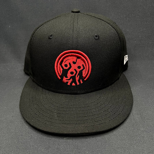Background Vibez DJ Sets New Era 9FIFTY Snapback Hat Black Red