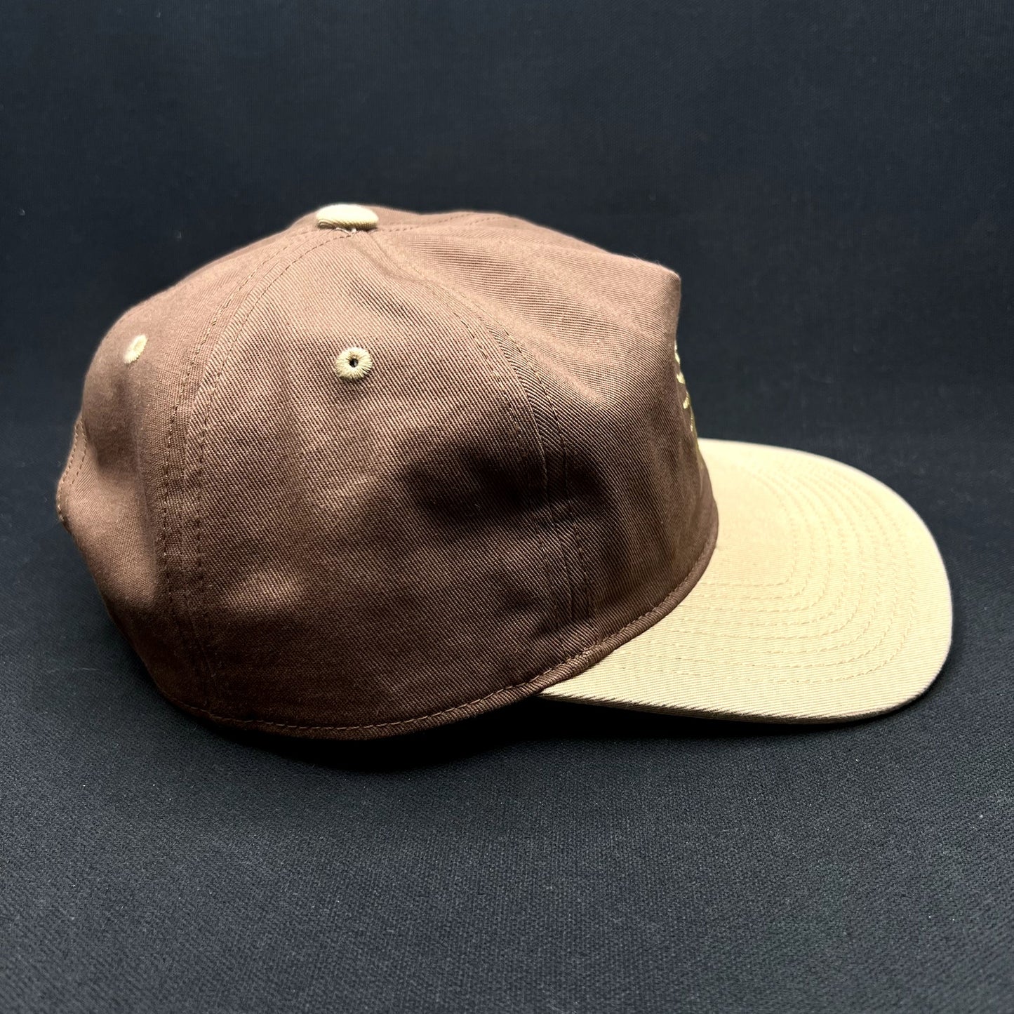 Katin Sunfire Yin Yang Sun Snapback Hat Brown Tan Cotton Surf Skate Cap