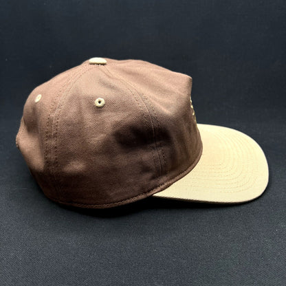 Katin Sunfire Yin Yang Sun Snapback Hat Brown Tan Cotton Surf Skate Cap