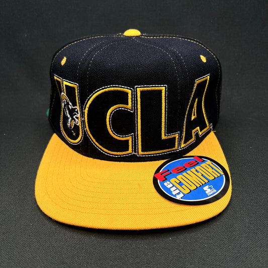 Vintage UCLA Bruins Oversized Logo Flex Fit Hat Starter Team Comfort S/M