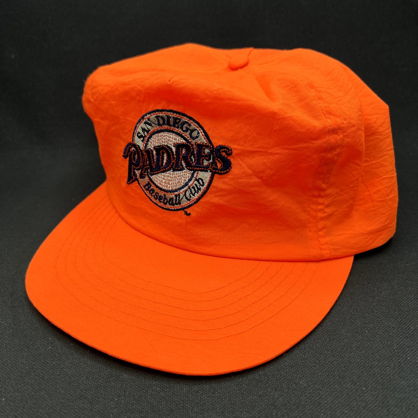Vintage San Diego Padres MLB Snapback Hat Orange American Needle Made USA Era