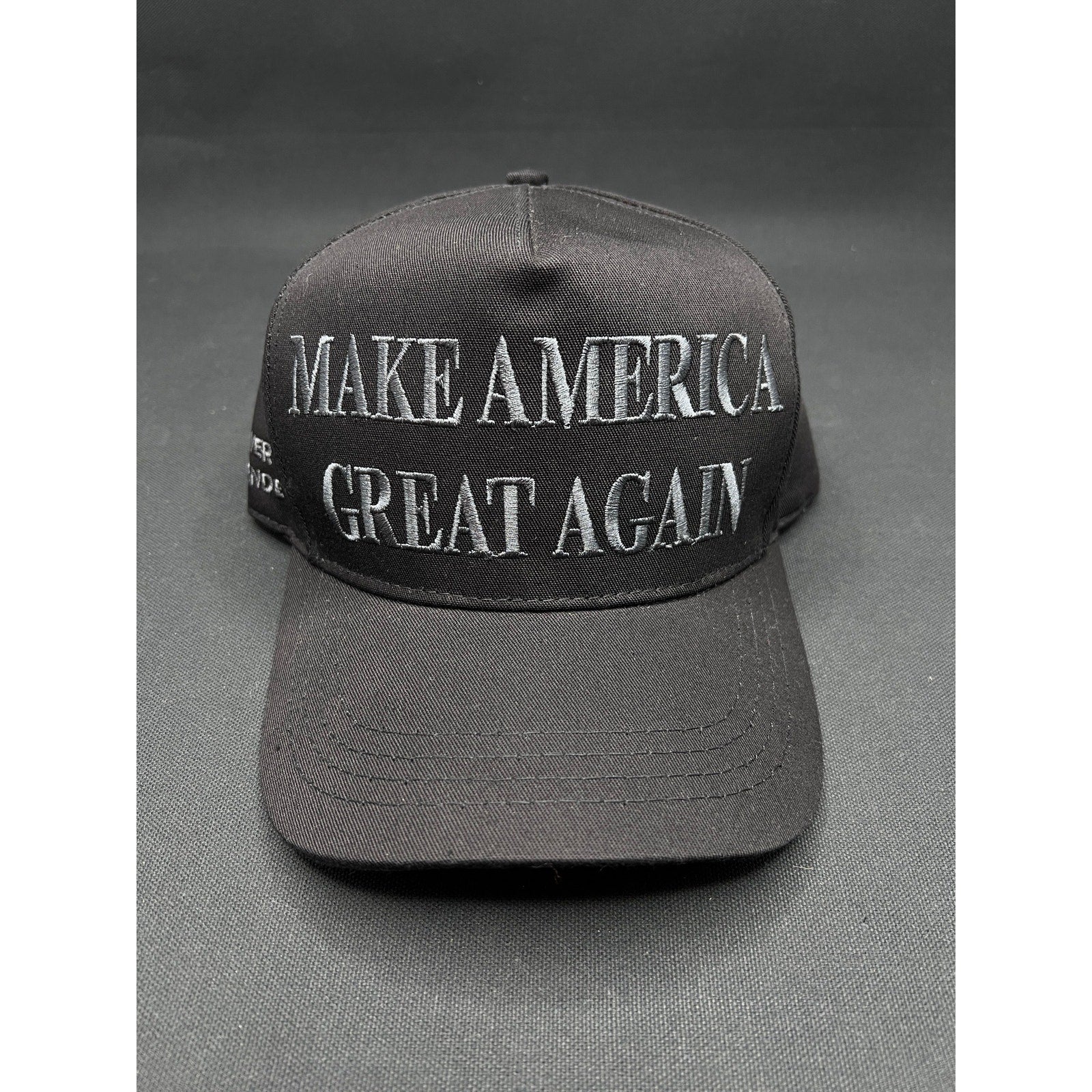 Dark MAGA Make America Great Again Blackout Snapback Hat USA Made Donald Trump