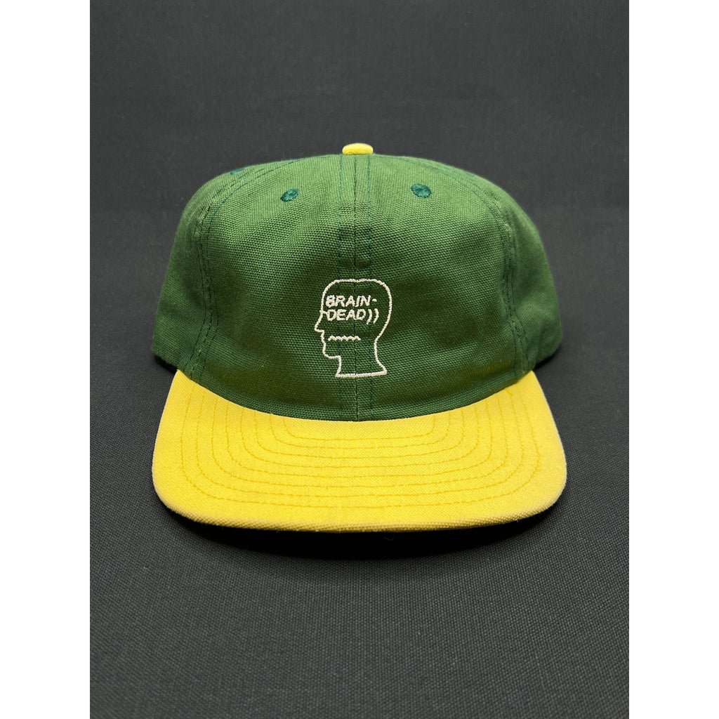 Brain Dead Skateboards Rare Green Yellow Snapback Hat Made in USA