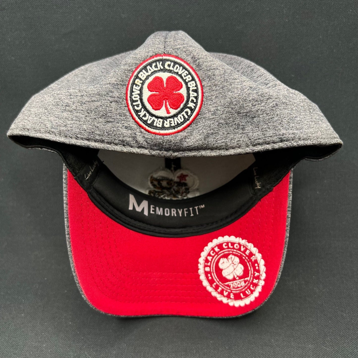 Black Clover California Bear Clover Hat Memory Fit Gray Golf Cap