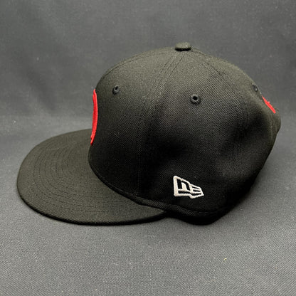 Background Vibez DJ Sets New Era 9FIFTY Snapback Hat Black Red