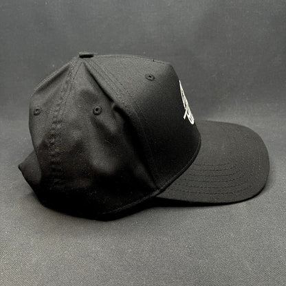 American Football Globe Logo Snapback Hat Black Adjustable Cap