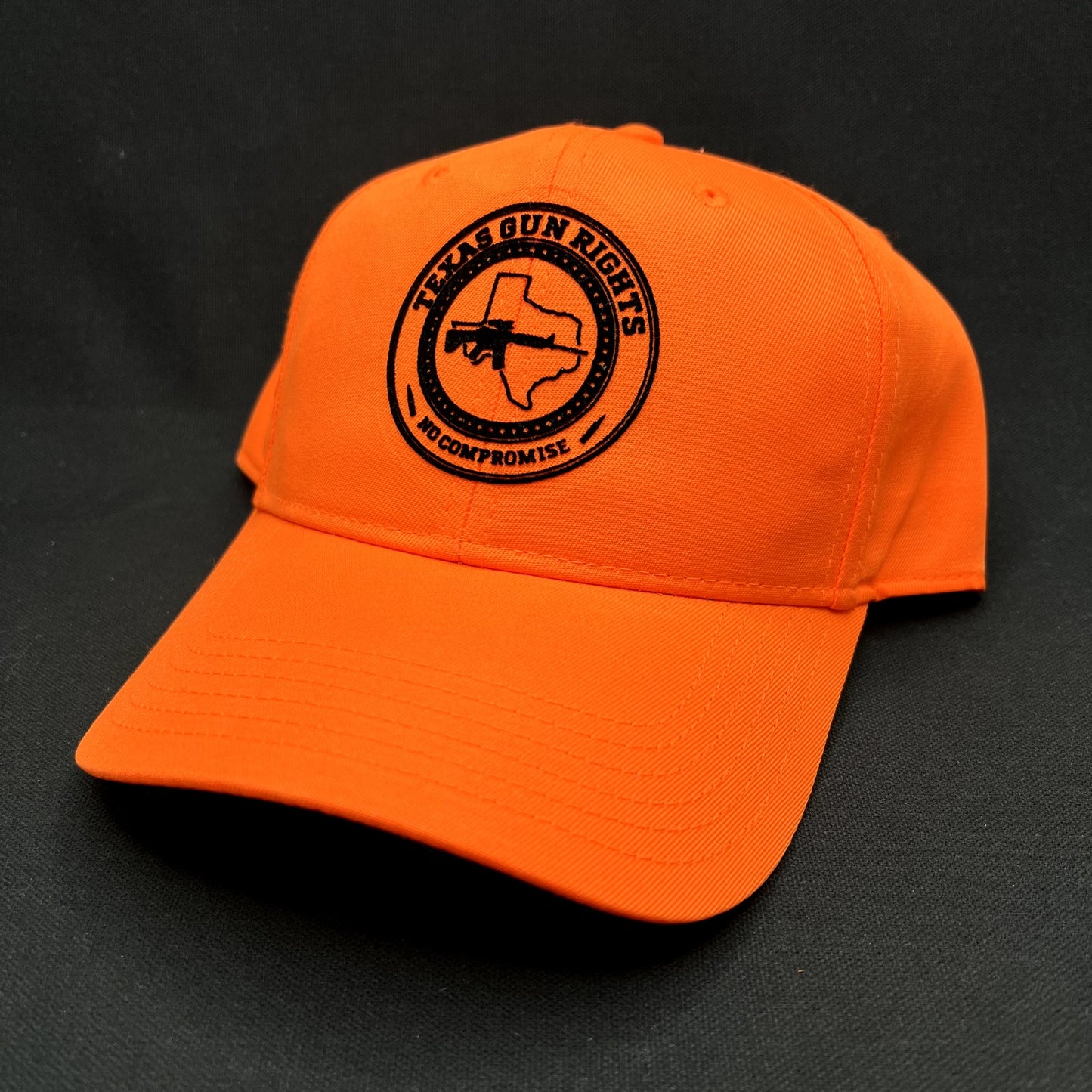 Texas Gun Rights No Compromise Blaze Orange Snapback Hat Otto