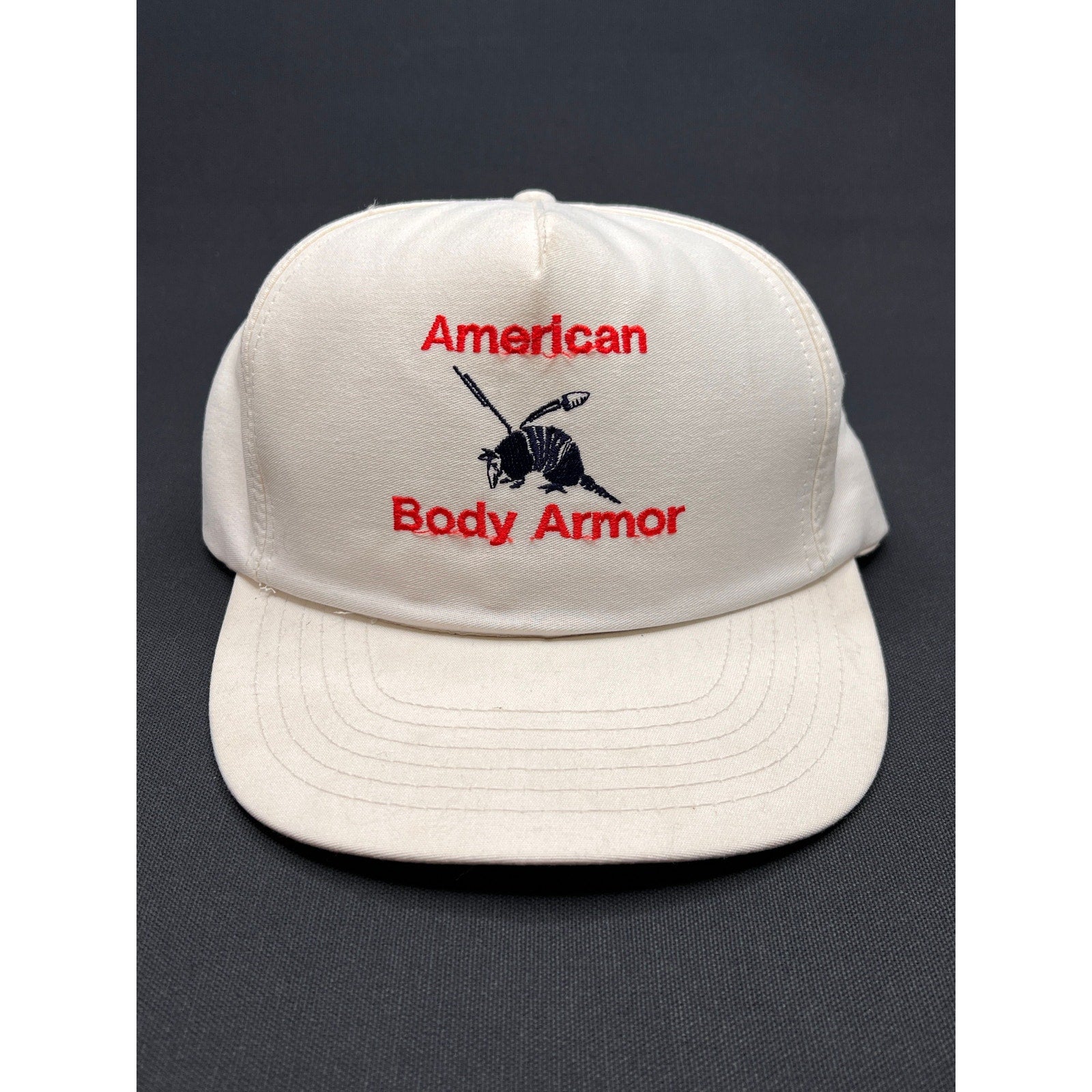 Vintage American Body Armor White Snapback Hat – Made in USA