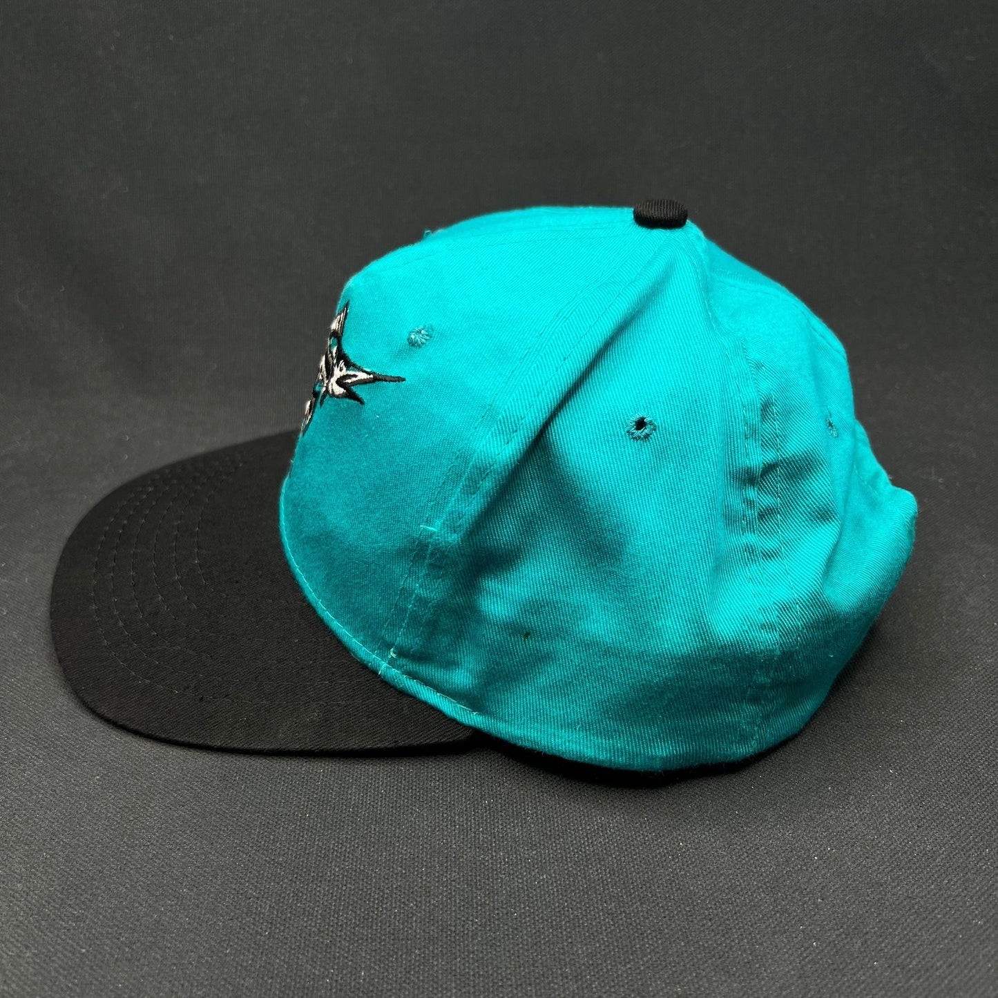 Youth Vintage Florida Marlins Snapback Teal Black Starter Cap