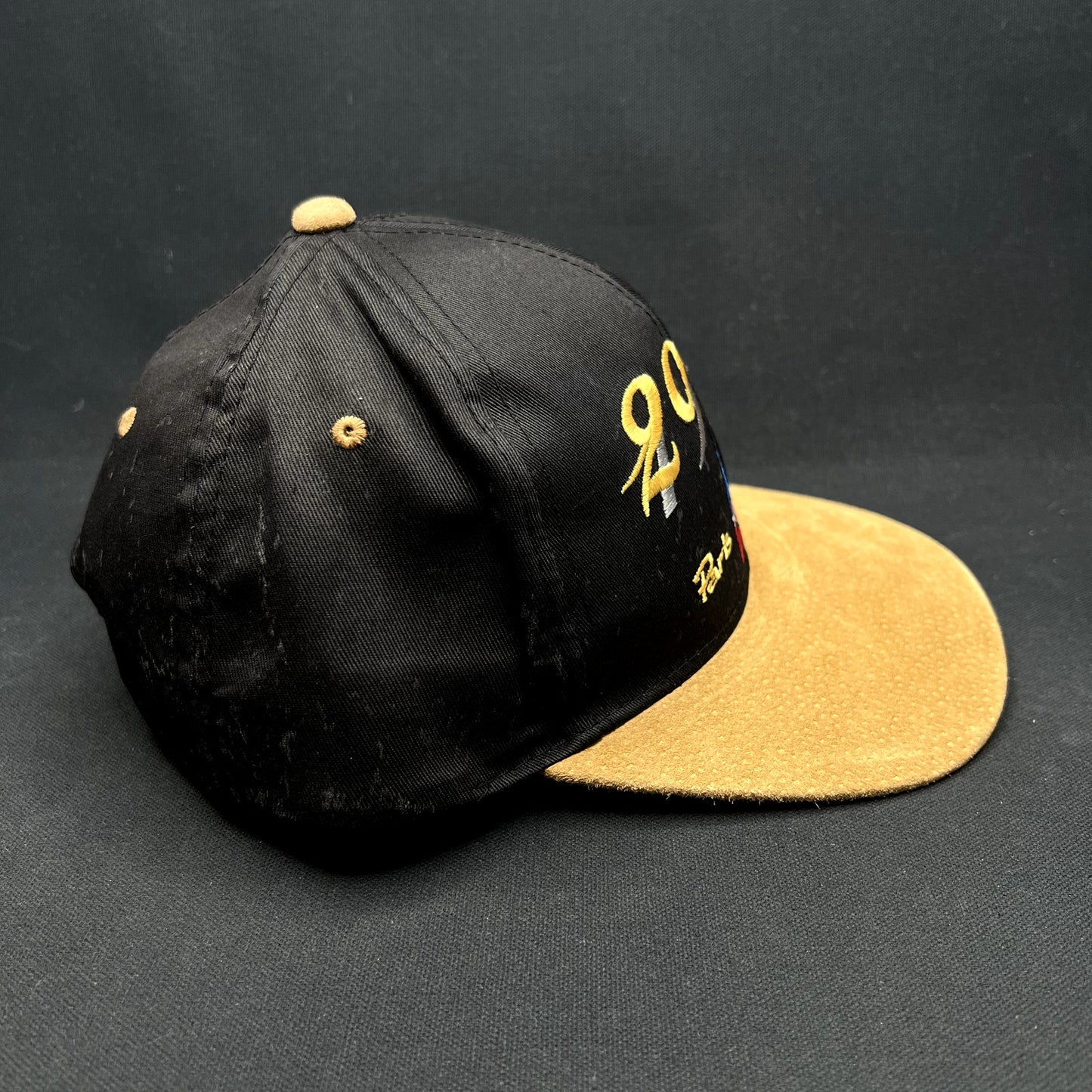 Vintage Y2K 2000 Paris France Snapback Hat Suede Brim