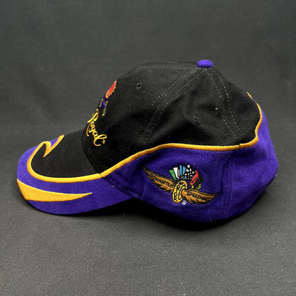 Vintage 2003 Crown Royal Roots Strapback Hat Purple Black Whiskey Cap