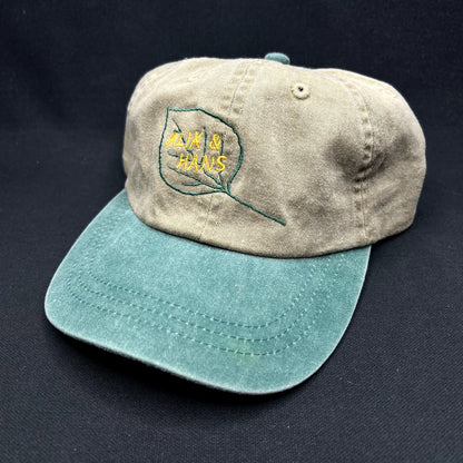 Vintage Alix & Hans Aspen Colorado Leather Strapback Adams Hat