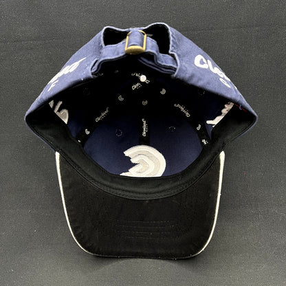Vintage Cleveland Golf Strapback Hat Navy Blue Embroidered Logo Adjustable