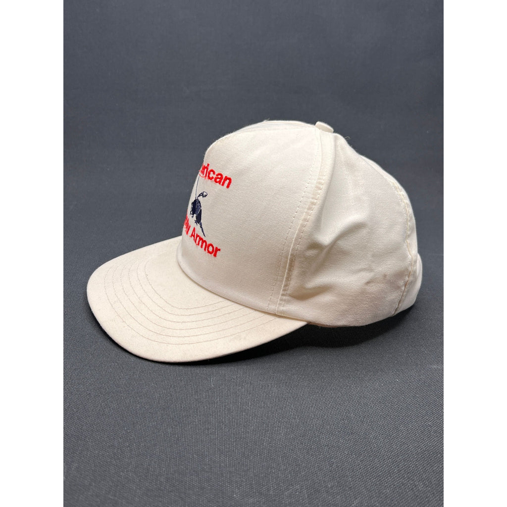 Vintage American Body Armor White Snapback Hat – Made in USA