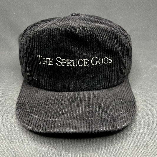 Vintage Spruce Goose Corduroy Snapback Hat Black USA California Headwear