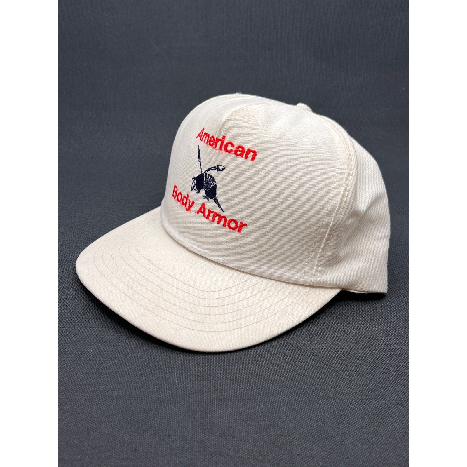 Vintage American Body Armor White Snapback Hat – Made in USA