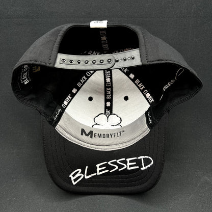 Black Clover Tony Robbins Blessed 2024 Snapback Hat Black Golf Cap
