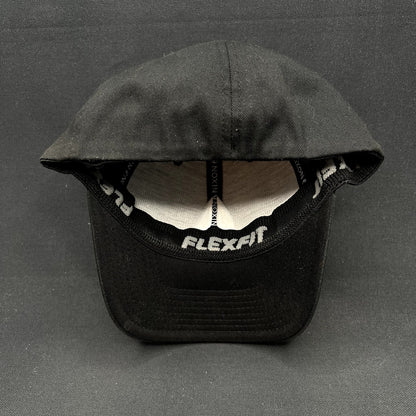 Nixon Watches Flexfit Hat Black White Logo Fitted S/M Cap