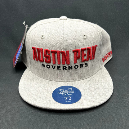 Austin Peay Governors Fitted Hat 7 3/4 W Republic NCAA Gray