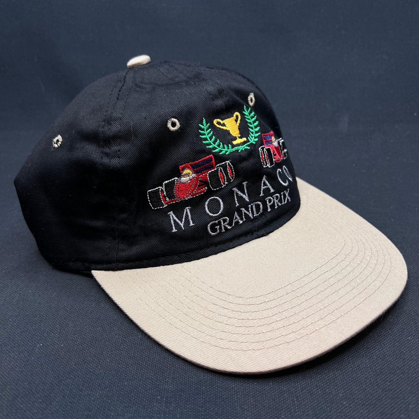 Vintage Monaco Grand Prix Racing Strapback Hat Formula One Vintage