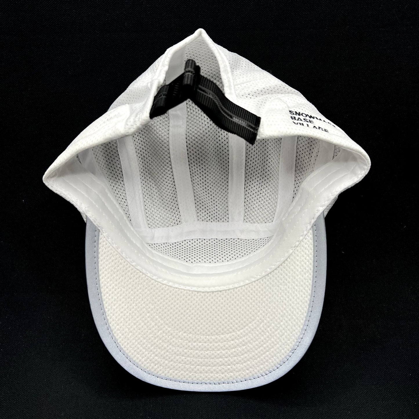 Snowmass Base Village SBV Performance Running Hat White Reflective 5 Panel Cap
