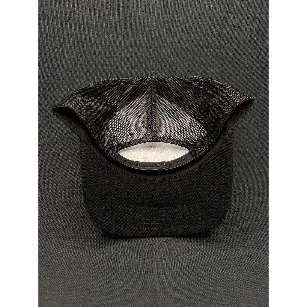AMP Logo Black Mesh Trucker Hat – Adjustable Snapback