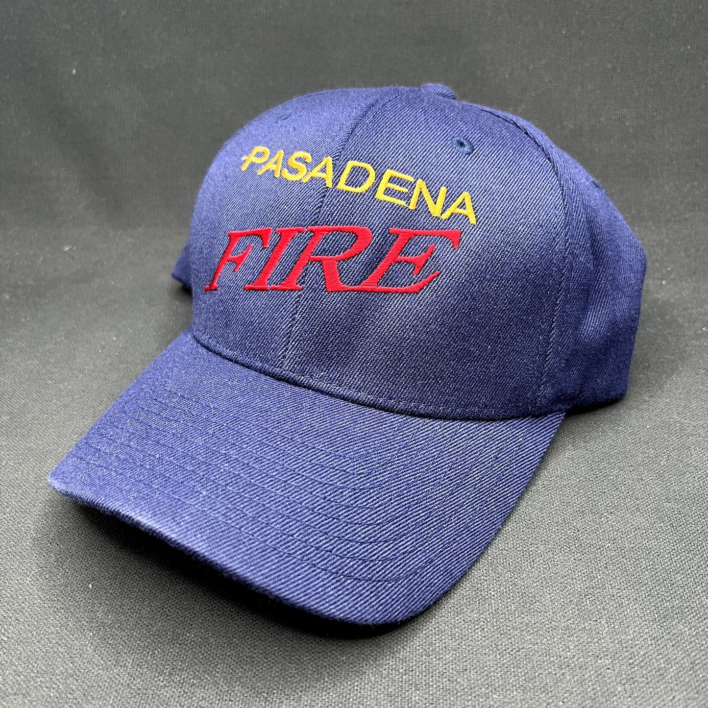 Pasadena Fire Department Flexfit Hat Navy Red Yellow S/M Yupoong