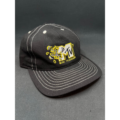 Vintage MTV Music TV 90s Plug In Hat The Stitch Works Made in USA Embroidery