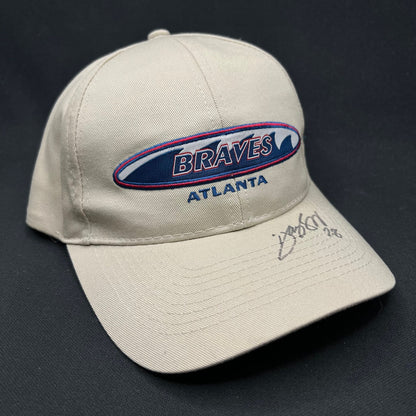Vintage Atlanta Braves Logo Athletic Strapback Hat Signed #28