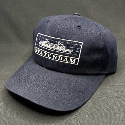 Vintage Statendam Holland America Cruise Ship Strapback Hat Navy